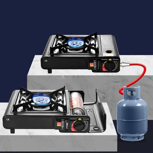 Portable 2 in 1 Butane Gas camping Stove  with 1 Gas Bottle