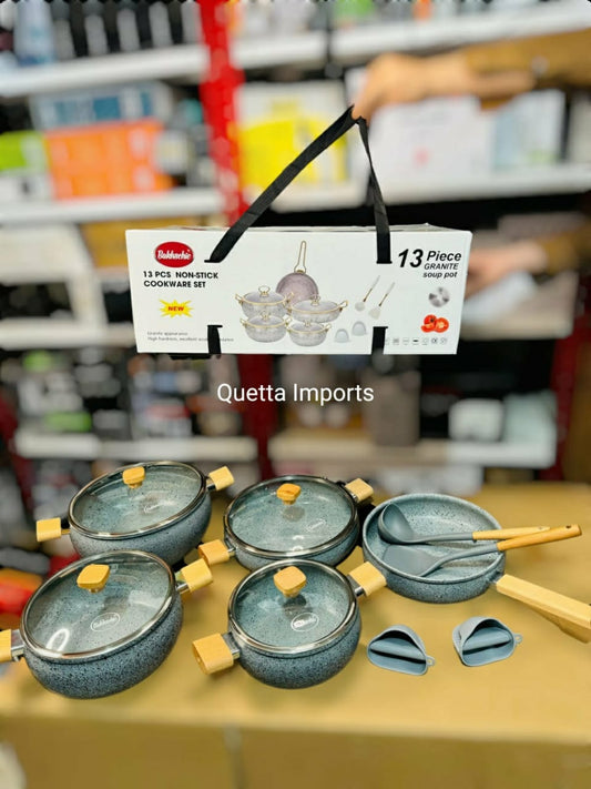Lot Imported 13pcs Bakhschie Granite Non-Stick  Cookware Set