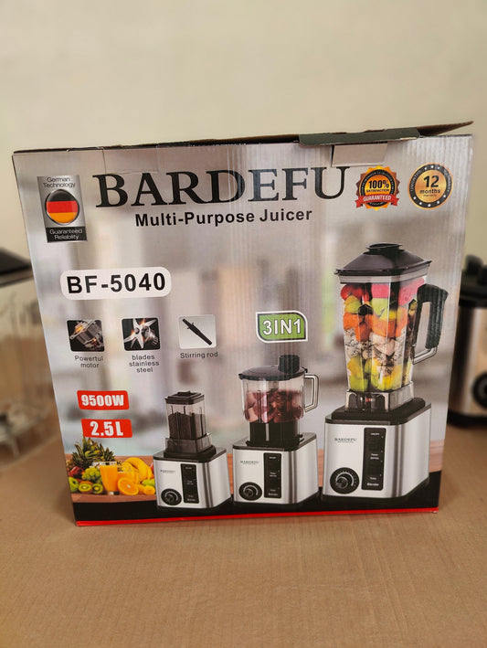 BARDEFU 3 in 1 Blender- Chopper & Grinder -Model 5040