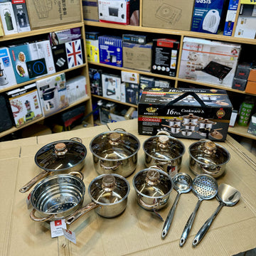 Imported 16 Piece Cookware Set