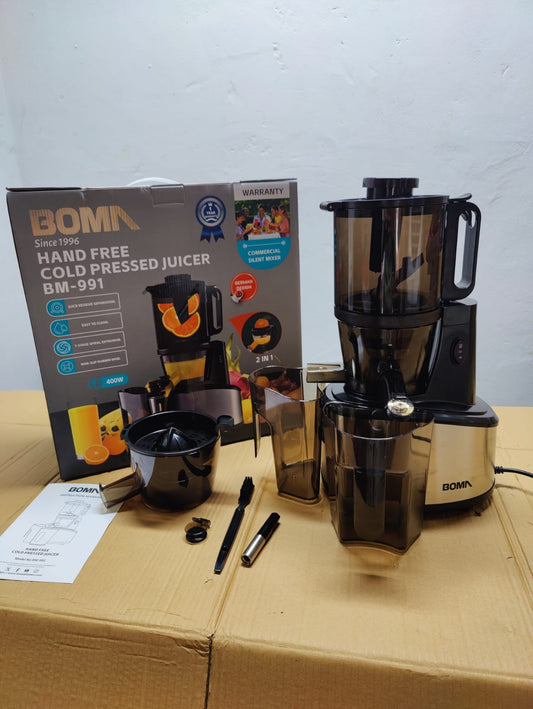 Boma 2 in 1 Full Mouth Cold Pressed Juicer BM-991