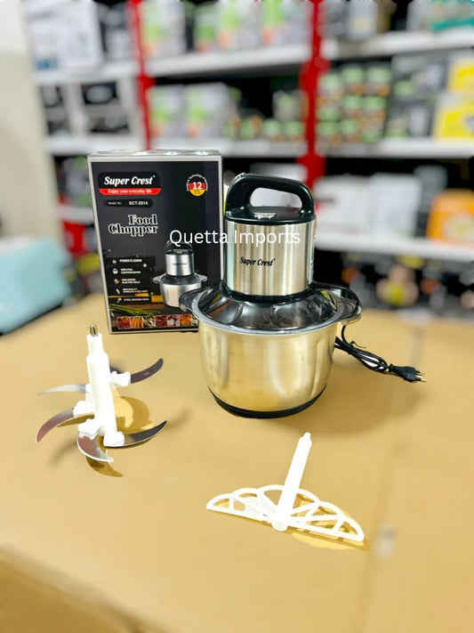 Super Crest 5L Meat Chopper with 6 Blades 2 Speed Level