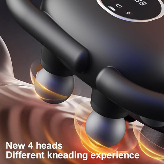 Facial Gun Massager FH-380 Portable 4-Heads Handheld Electric Massager