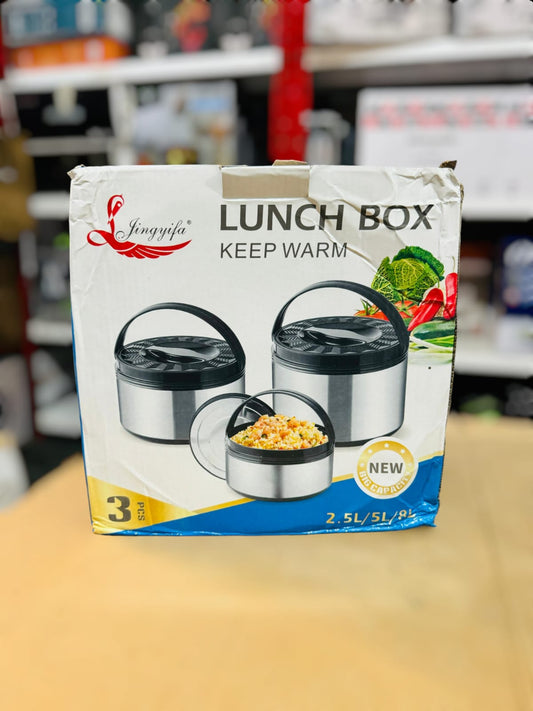 Lot Imported Double Handle 3 Pieces  Lunch Box Set