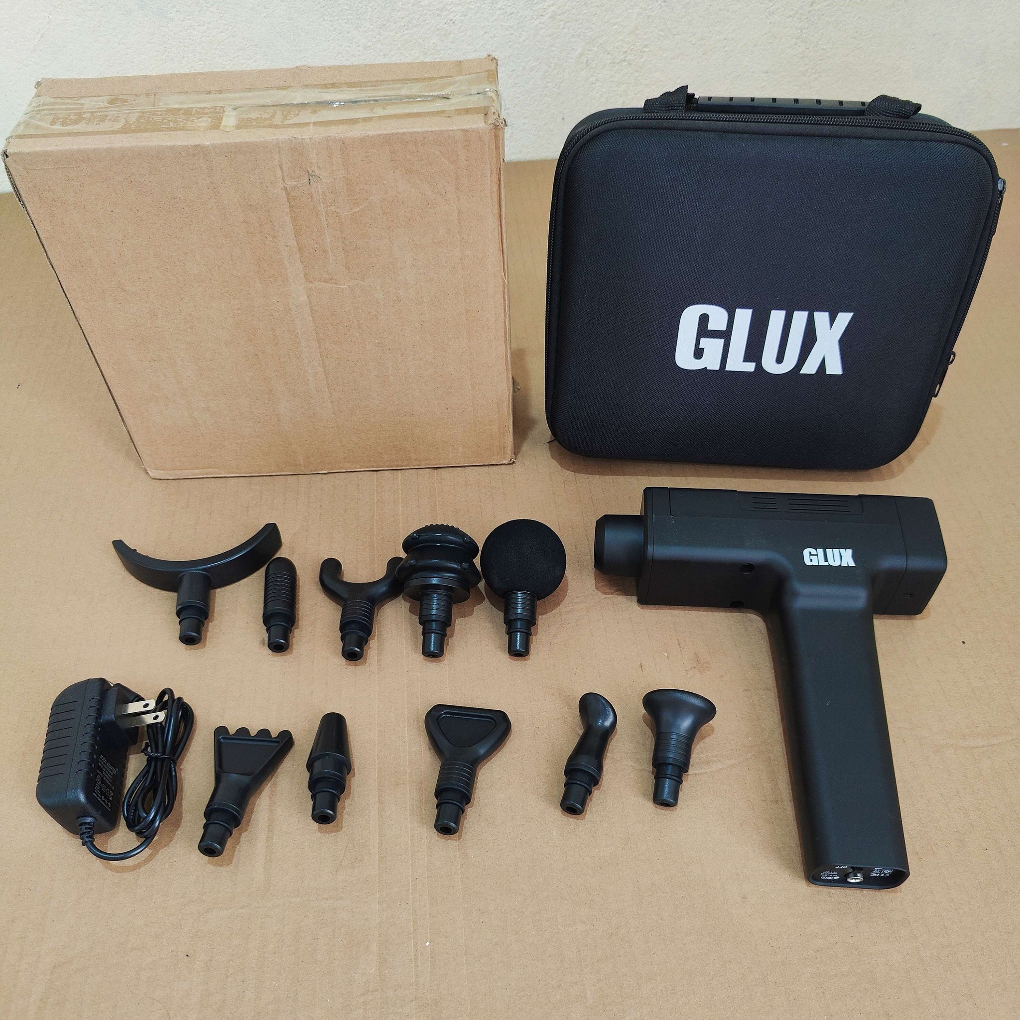 Imported  Glux M3 Black Battery Powered Handheld Deep Tissue Portable Massage Gun