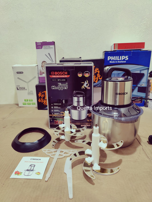 Lot Imported Bosch Electric Meat Chopper 5L With  6Blades 3 Speeds Level
