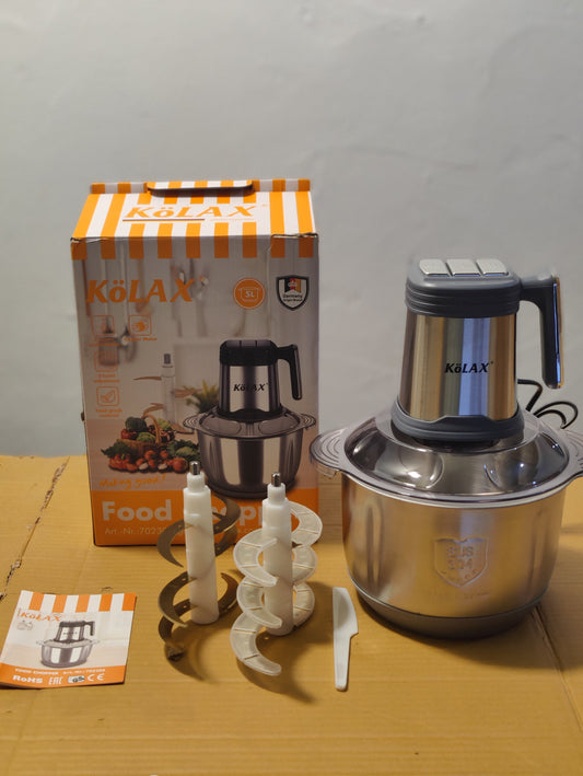 Imported Kolax Electric Meat Chopper 5L With 6Blades 3 Speeds Level