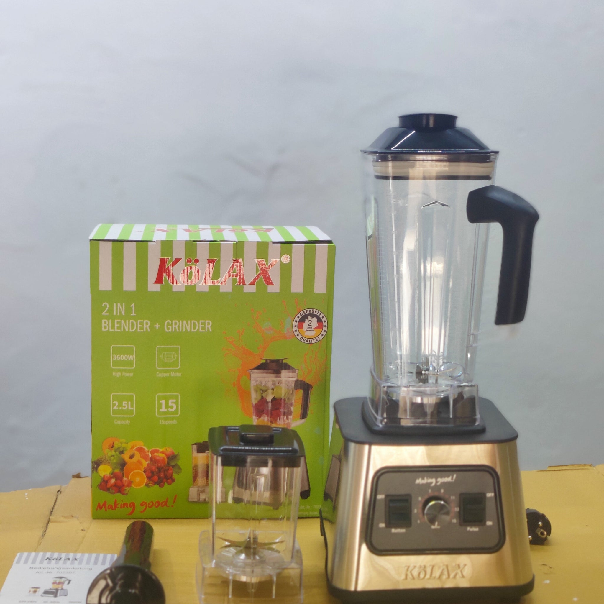 Kolax 2 in 1 Commercial Blender & Grinder
