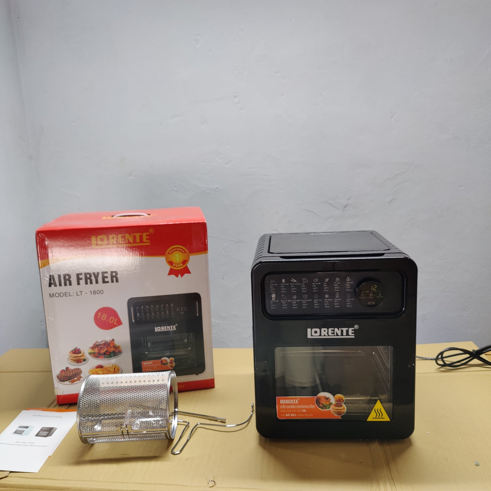LORENTE Digital AIR FRYER 18L 1700 Watt Model No. LT - 1800