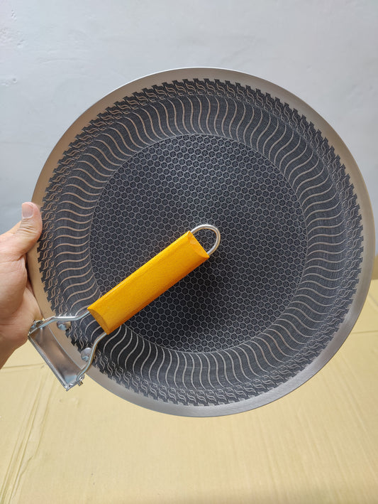 Foldable Handle Honeycomb Laser Coated Tawa
