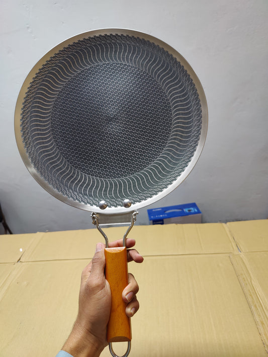 Foldable Handle Honeycomb Laser Coated Tawa