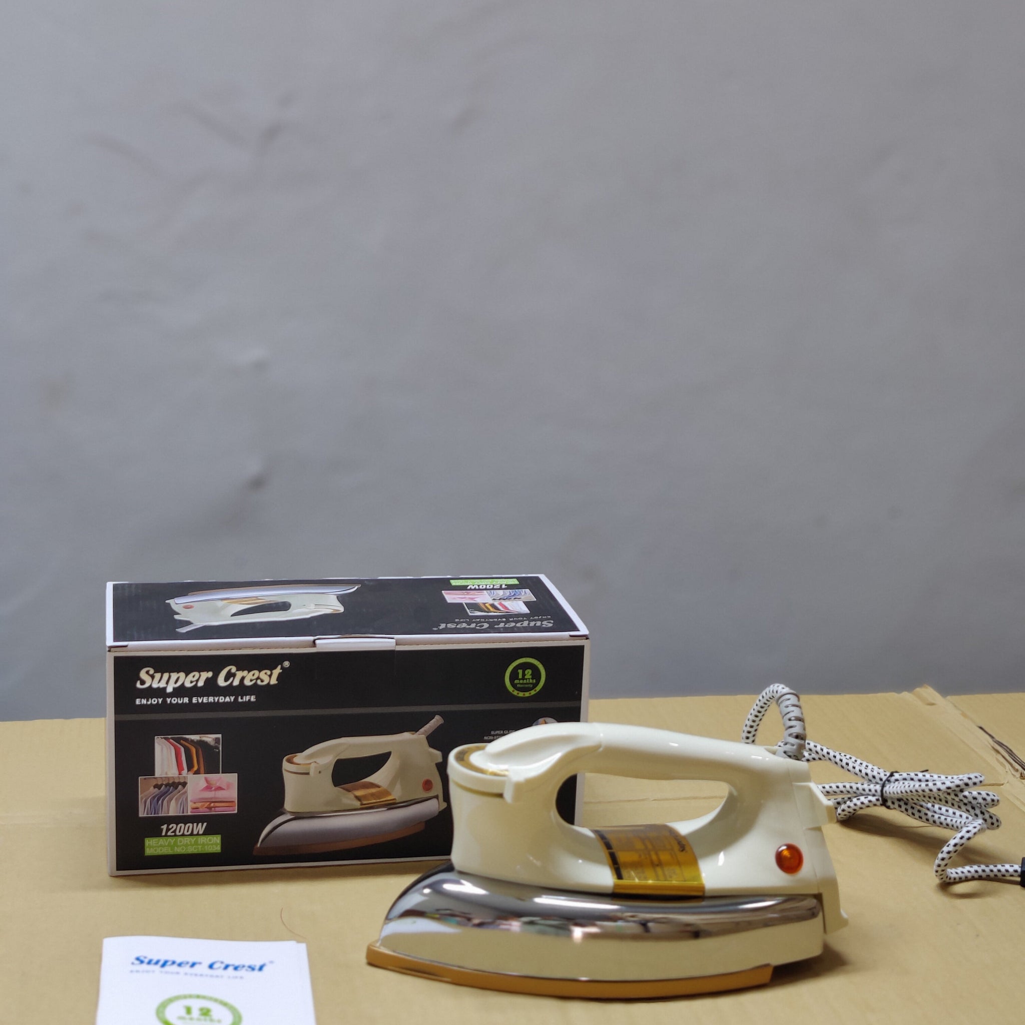 Super Crest 1200W Heavy Dry Iron SCT-1034
