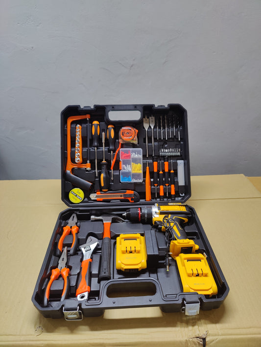 Imported 117pcs Cordless Screwdriver & Power Tool Set with Storage Case