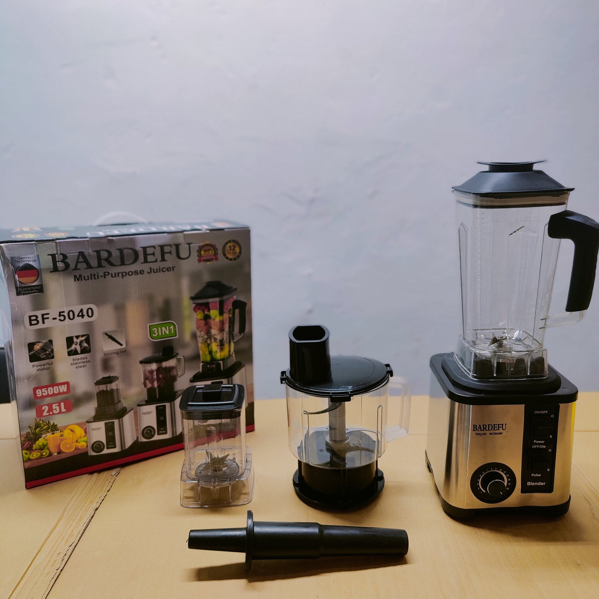 BARDEFU 3 in 1 Blender- Chopper & Grinder -Model 5040