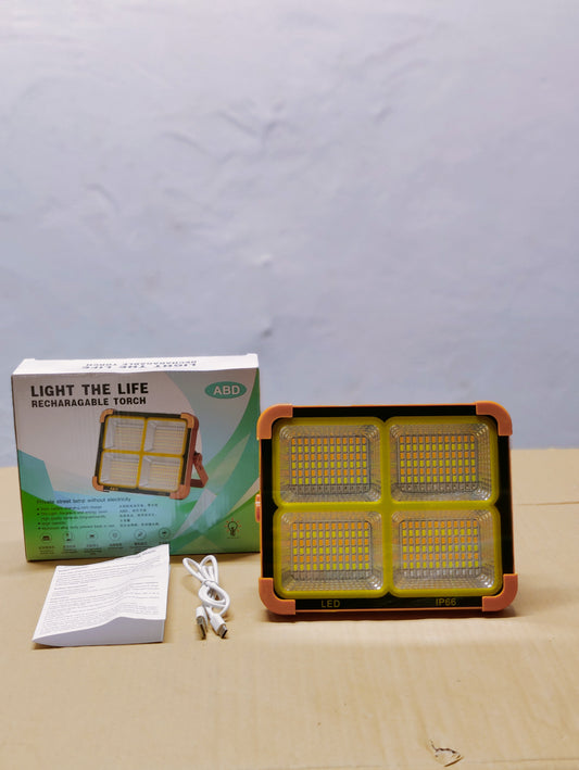 100 Watt Led Floodlight with Solar Panel and Power Bank