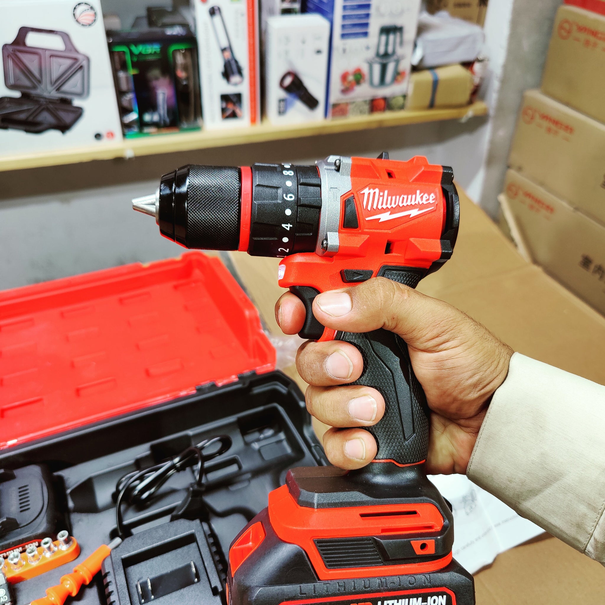 Milwaukee 128V Cordless Screwdriver & Power Tool Set with Storage Case