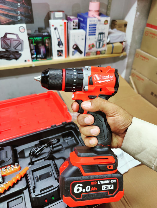 Milwaukee 128V Cordless Screwdriver & Power Tool Set with Storage Case