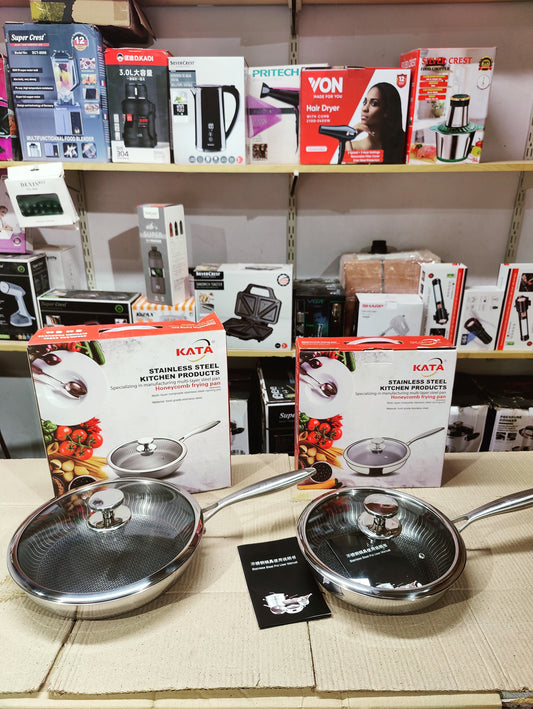 Imported Honeycomb Frypan Laser Crafted Pan with Lid