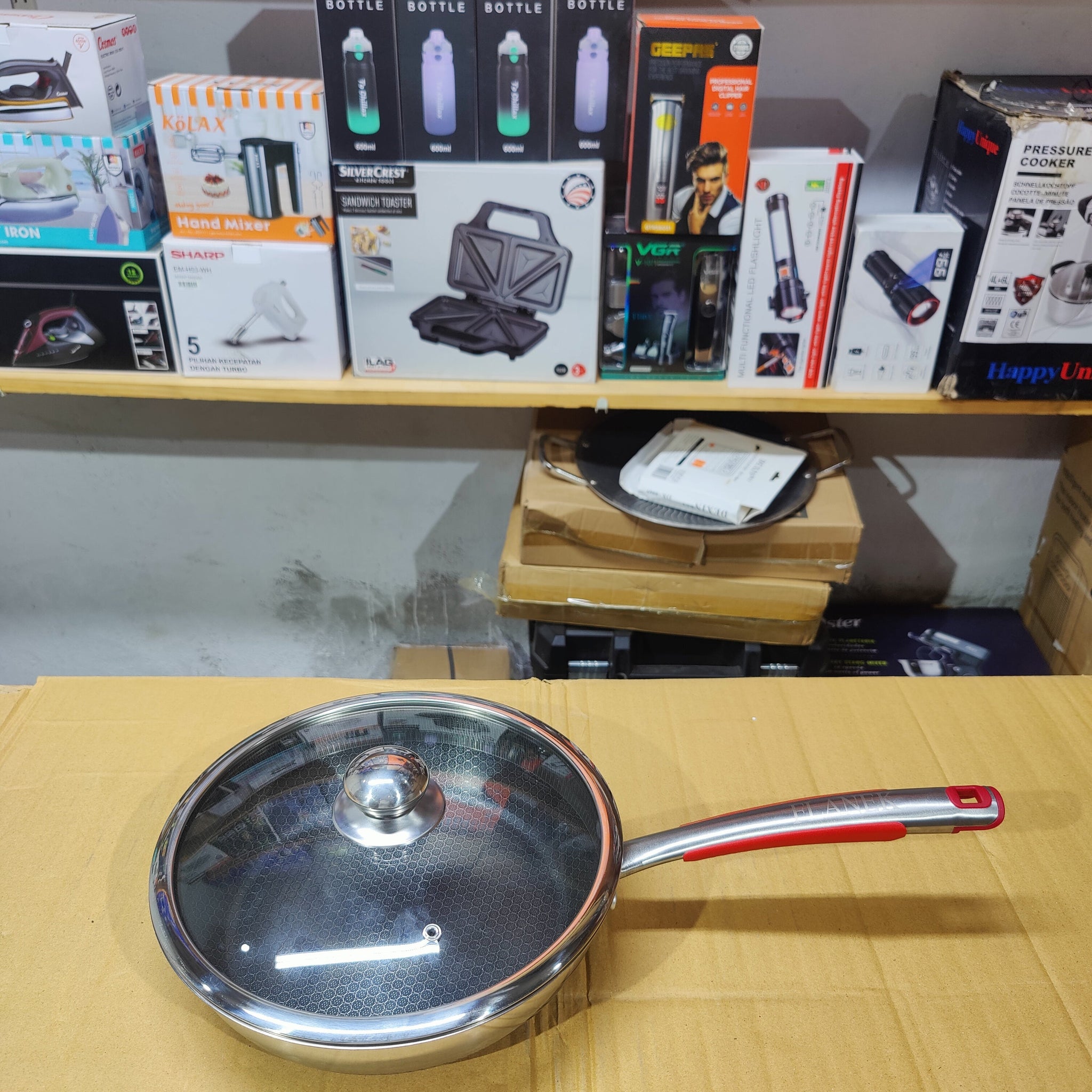 Honeycomb Frypan Laser Crafted Pan with Lid
