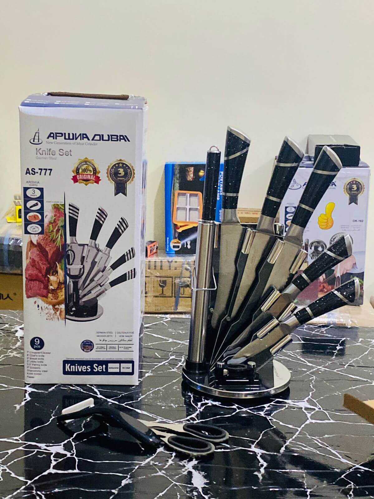Dubai Imported APWNA DUBAI 9 pieces knife set (Arshia Special Edition )