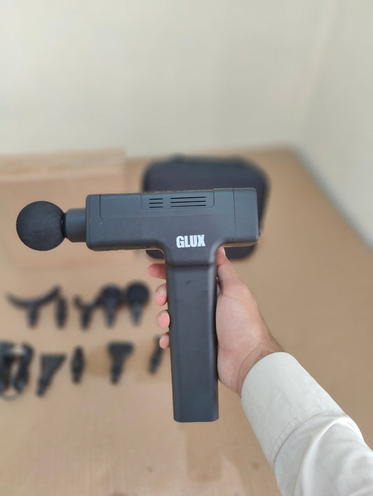 Imported  Glux M3 Black Battery Powered Handheld Deep Tissue Portable Massage Gun